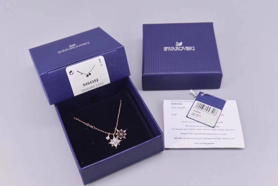 réplica,joyas,joyería,1:1,replica,fake,lujo,barato réplica,joyas,joyería,1:1,replica,fake,lujo,barato Collar de clavícula con estrella de Swarovski