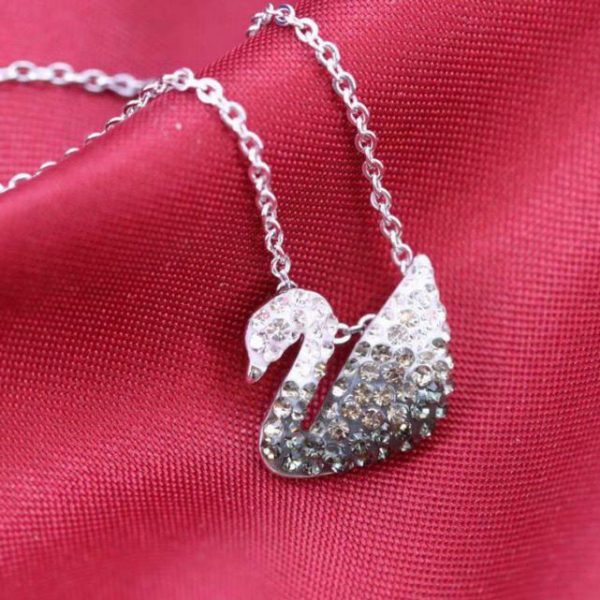 réplica,joyas,joyería,1:1,replica,fake,lujo,barato collar de cisne degradado de swarovski