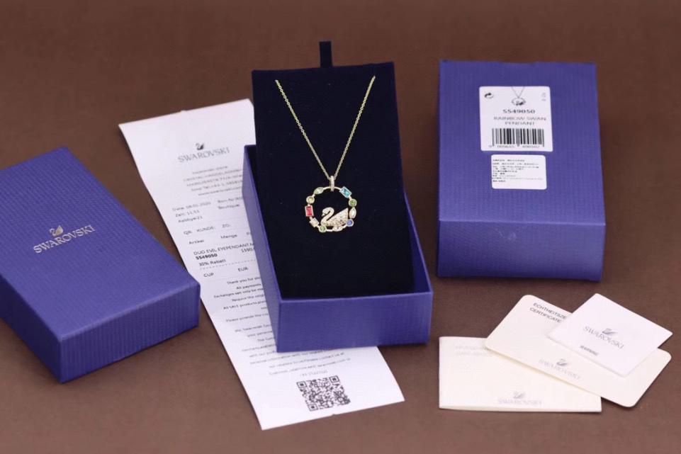 réplica,joyas,joyería,1:1,replica,fake,lujo,barato réplica,joyas,joyería,1:1,replica,fake,lujo,barato Collar de clavícula con cisne de Swarovski