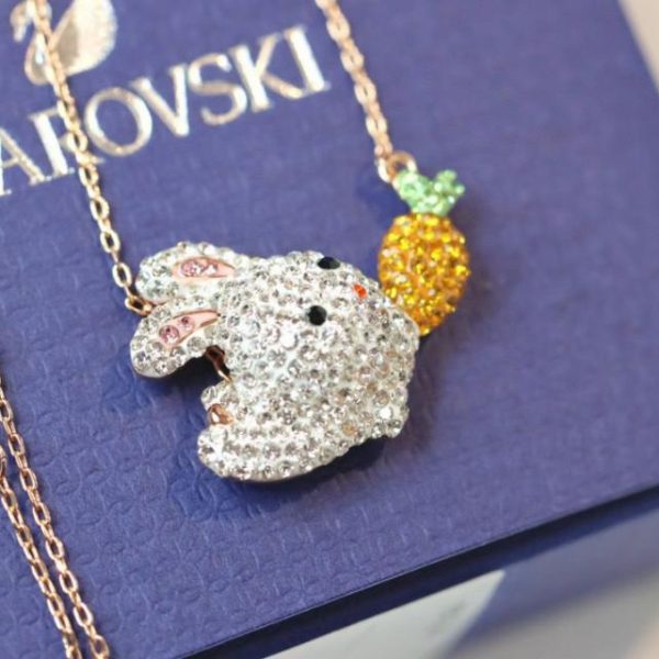 réplica,joyas,joyería,1:1,replica,fake,lujo,barato Collar de clavícula con solitario Swarovski