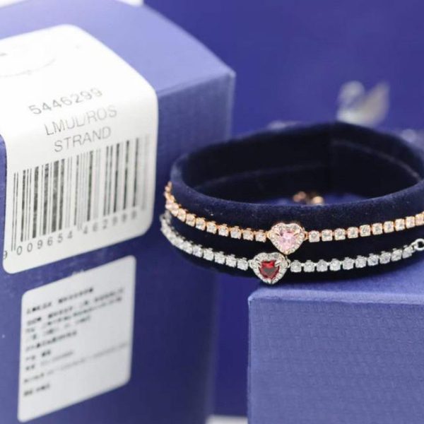 réplica,joyas,joyería,1:1,replica,fake,lujo,barato pulsera de diamantes swarovski y diamantes rojos