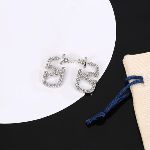 réplica,joyas,joyería,1:1,replica,fake,lujo,barato Pendientes Valentino con logo en forma de V