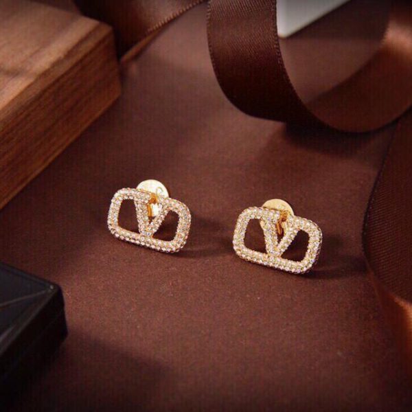 réplica,joyas,joyería,1:1,replica,fake,lujo,barato Pendientes Valentino con diamantes