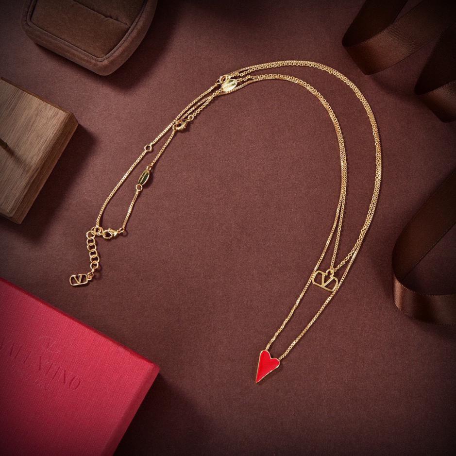 réplica,joyas,joyería,1:1,replica,fake,lujo,barato réplica,joyas,joyería,1:1,replica,fake,lujo,barato Collar Valentino San Valentín chino
