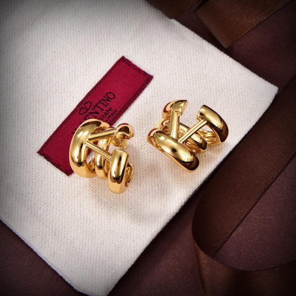 réplica,joyas,joyería,1:1,replica,fake,lujo,barato Pendientes Valentino con logo en forma de V