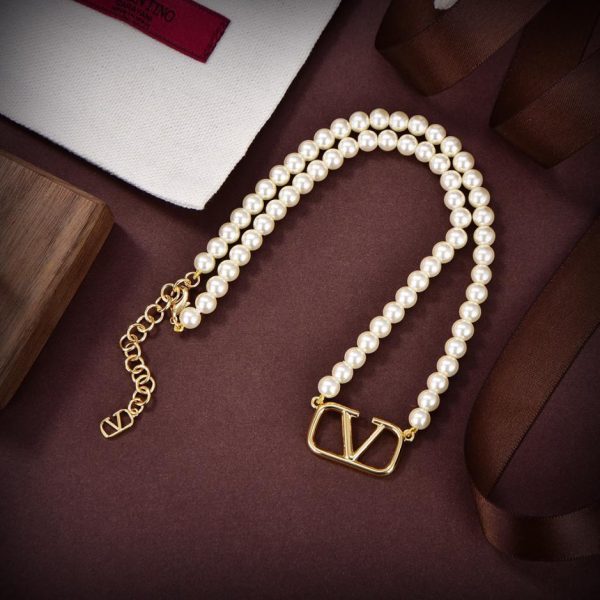 réplica,joyas,joyería,1:1,replica,fake,lujo,barato collar de perlas Valentino