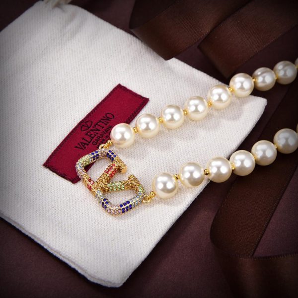 réplica,joyas,joyería,1:1,replica,fake,lujo,barato collar de perlas Valentino