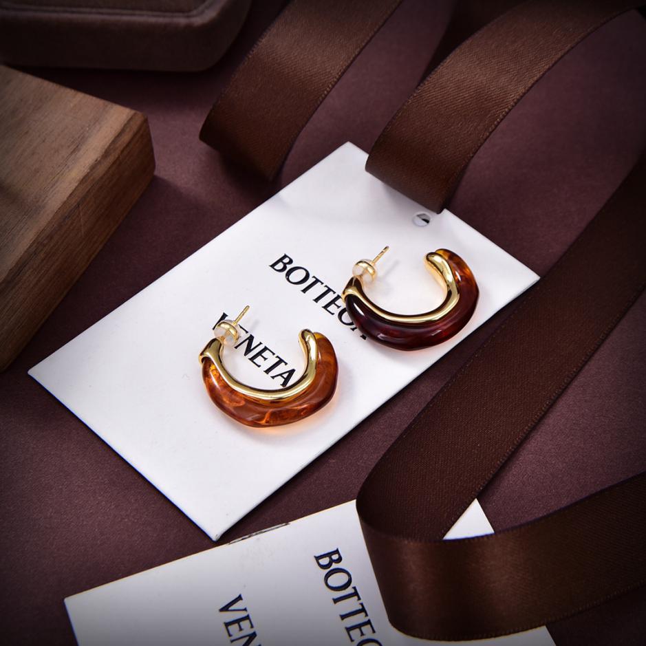 réplica,joyas,joyería,1:1,replica,fake,lujo,barato BOTTEGA VENENTA nuevos pendientes con diseño distintivo