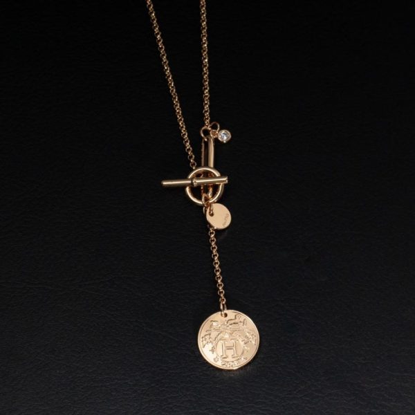 réplica,joyas,joyería,1:1,replica,fake,lujo,barato Collar de monedas serie Hermes Ex-Libris