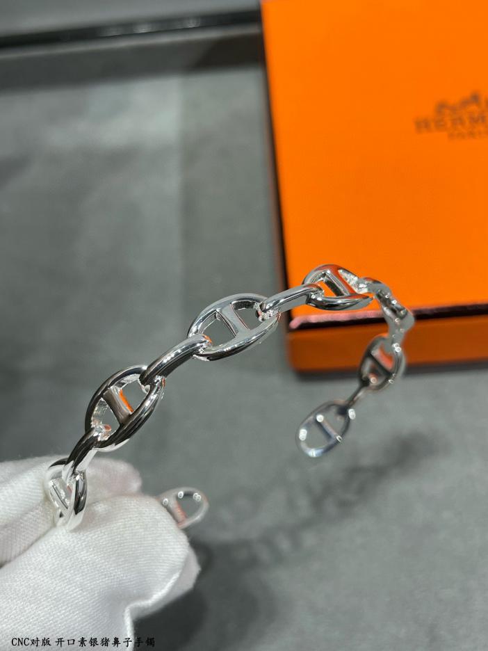 réplica,joyas,joyería,1:1,replica,fake,lujo,barato réplica,joyas,joyería,1:1,replica,fake,lujo,barato Pulsera Hermes nariz de cerdo Farandole de plata