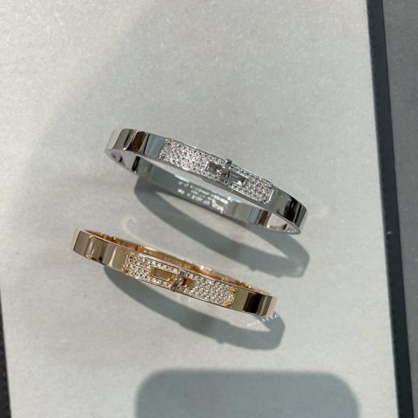 réplica,joyas,joyería,1:1,replica,fake,lujo,barato Hermes anillo de nariz de cerdo con diamantes completos