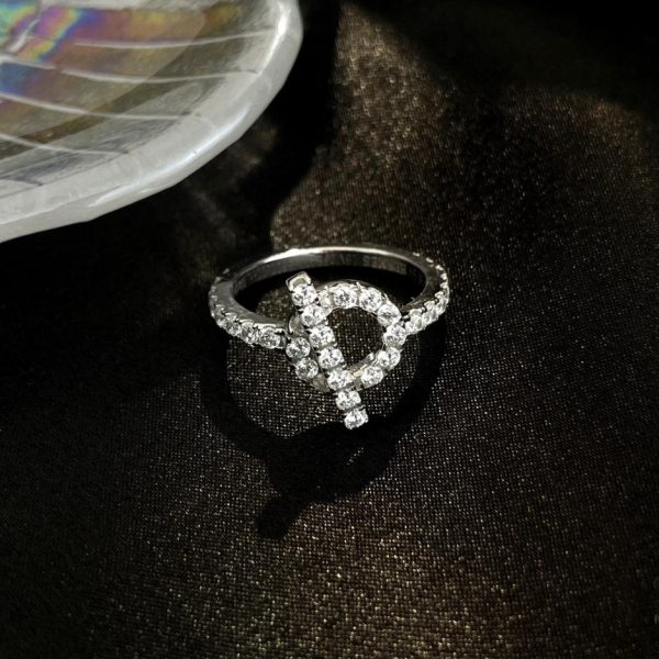 réplica,joyas,joyería,1:1,replica,fake,lujo,barato Anillo Hermes Finesse con diamantes completos