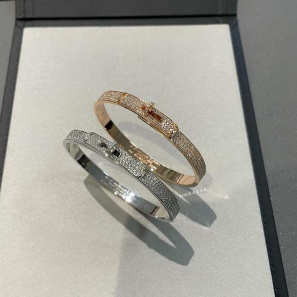 réplica,joyas,joyería,1:1,replica,fake,lujo,barato Pulsera Hermes Kelly/estilo diamante completo