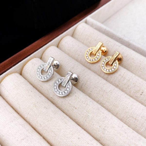 réplica,joyas,joyería,1:1,replica,fake,lujo,barato Pendientes redondos tipo pastel Bvlgari BV