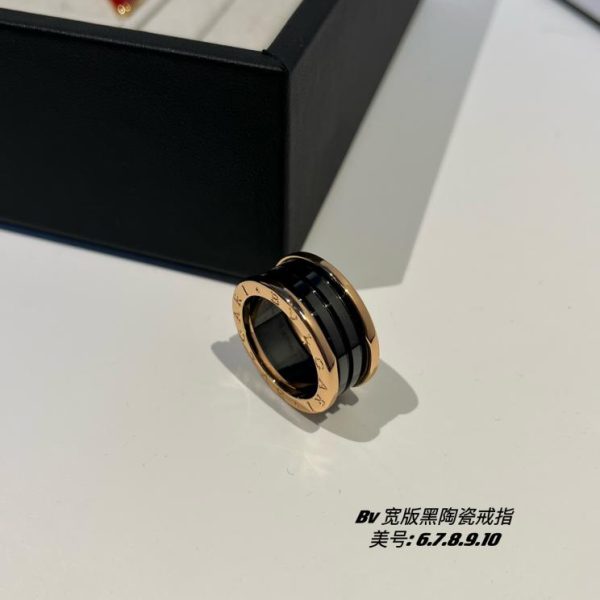réplica,joyas,joyería,1:1,replica,fake,lujo,barato Anillo de cerámica mate esmerilado Bvlgari Bv