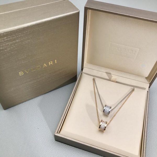 réplica,joyas,joyería,1:1,replica,fake,lujo,barato Collar Bvlgari B-Zero con diamantes