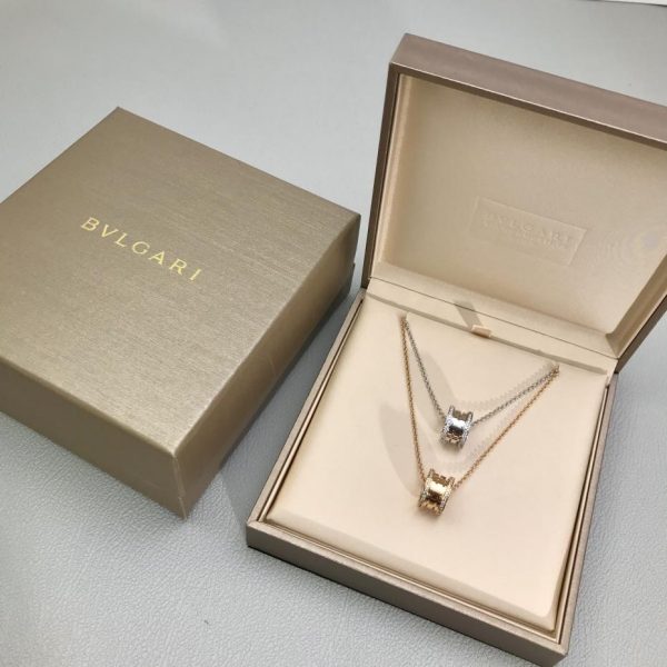 réplica,joyas,joyería,1:1,replica,fake,lujo,barato Collar Bvlgari B-Zero con banda elástica y diamantes