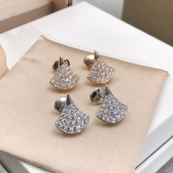 réplica,joyas,joyería,1:1,replica,fake,lujo,barato Pendientes Bvlgari Diva con forma de paraguas pequeño