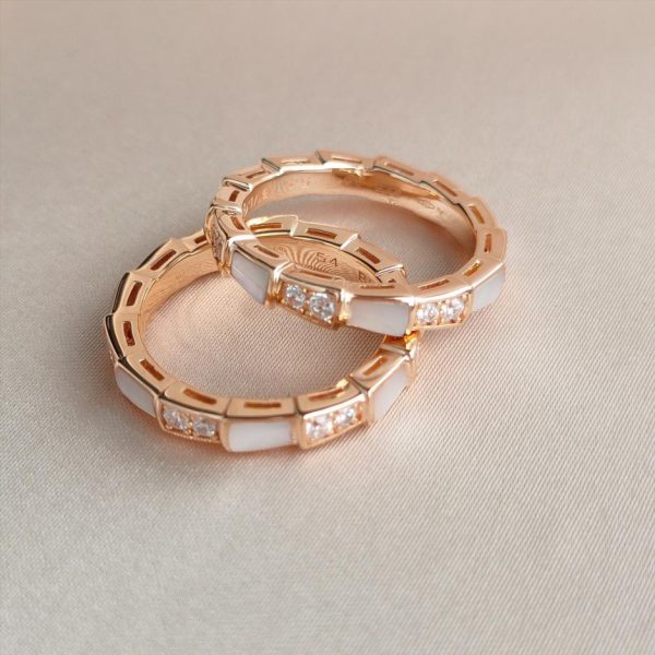 réplica,joyas,joyería,1:1,replica,fake,lujo,barato Anillo de hueso de serpiente serie Bvlgari Sperpenti Viper