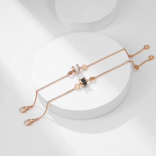 réplica,joyas,joyería,1:1,replica,fake,lujo,barato Brazalete de cerámica blanca Bvlgari BV nuevo B.zero1
