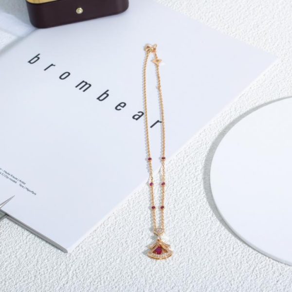 réplica,joyas,joyería,1:1,replica,fake,lujo,barato Collar de abanico de rubíes de ensueño de Bvlgari Diva