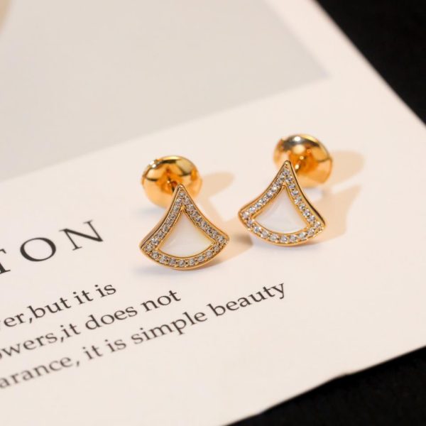 réplica,joyas,joyería,1:1,replica,fake,lujo,barato Pendientes Bvlgari DIVA con diamantes