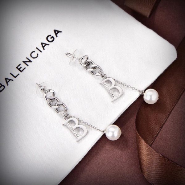 réplica,joyas,joyería,1:1,replica,fake,lujo,barato Balenciaga nuevos pendientes cuadrados con diamantes