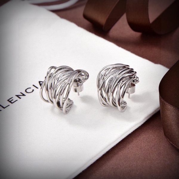 réplica,joyas,joyería,1:1,replica,fake,lujo,barato Balenciaga nuevos pendientes de plata