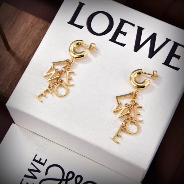 réplica,joyas,joyería,1:1,replica,fake,lujo,barato Pendientes LOEWE de oro