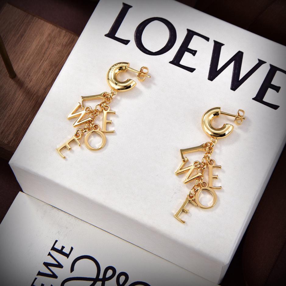 réplica,joyas,joyería,1:1,replica,fake,lujo,barato Pendientes LOEWE de oro