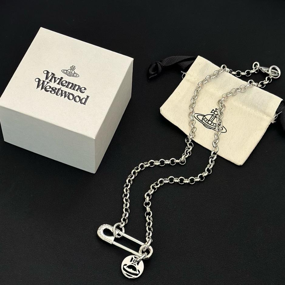 réplica,joyas,joyería,1:1,replica,fake,lujo,barato Collar con alfileres de Vivienne Westwood