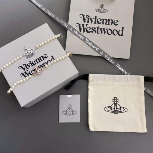 réplica,joyas,joyería,1:1,replica,fake,lujo,barato Pulsera de perlas de Vivienne Westwood
