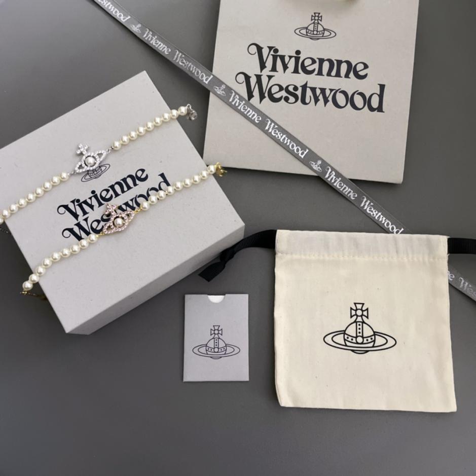 réplica,joyas,joyería,1:1,replica,fake,lujo,barato Pulsera de perlas de Vivienne Westwood
