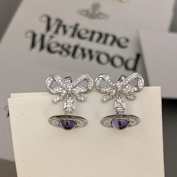 réplica,joyas,joyería,1:1,replica,fake,lujo,barato Pendientes Vivienne Westwood Saturno