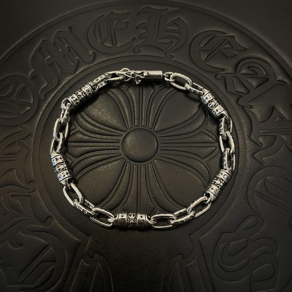 réplica,joyas,joyería,1:1,replica,fake,lujo,barato Pulsera con cierre de guirnalda cruzada vintage con corazones cromados