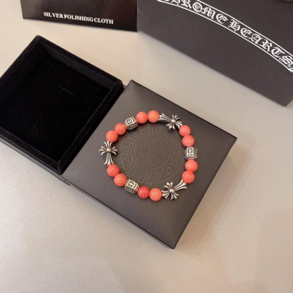 réplica,joyas,joyería,1:1,replica,fake,lujo,barato Pulsera Cromada Corazones Naturales
