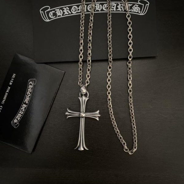 réplica,joyas,joyería,1:1,replica,fake,lujo,barato Collar Letras Cruzadas Corazones Cromados