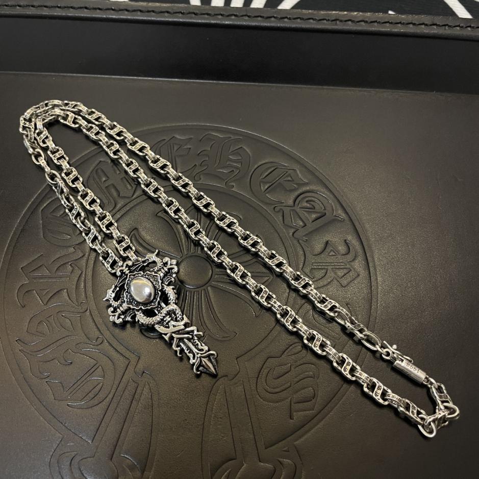 réplica,joyas,joyería,1:1,replica,fake,lujo,barato réplica,joyas,joyería,1:1,replica,fake,lujo,barato Collar vintage Chrome Hearts en forma de S