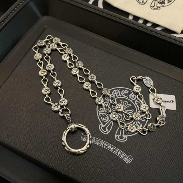 réplica,joyas,joyería,1:1,replica,fake,lujo,barato Collar de herradura vintage con corazones cromados