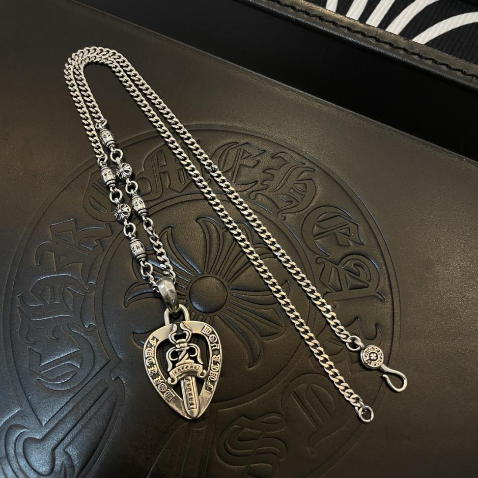 réplica,joyas,joyería,1:1,replica,fake,lujo,barato réplica,joyas,joyería,1:1,replica,fake,lujo,barato Collar lateral retro con múltiples elementos Chrome Hearts