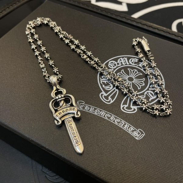 réplica,joyas,joyería,1:1,replica,fake,lujo,barato Collar vintage de cinco estrellas Chrome Hearts