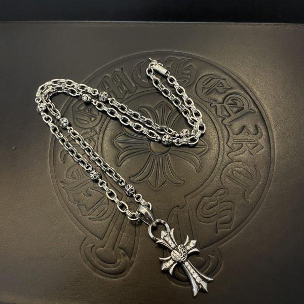 réplica,joyas,joyería,1:1,replica,fake,lujo,barato Collar retro con letras multielementos Chrome Hearts