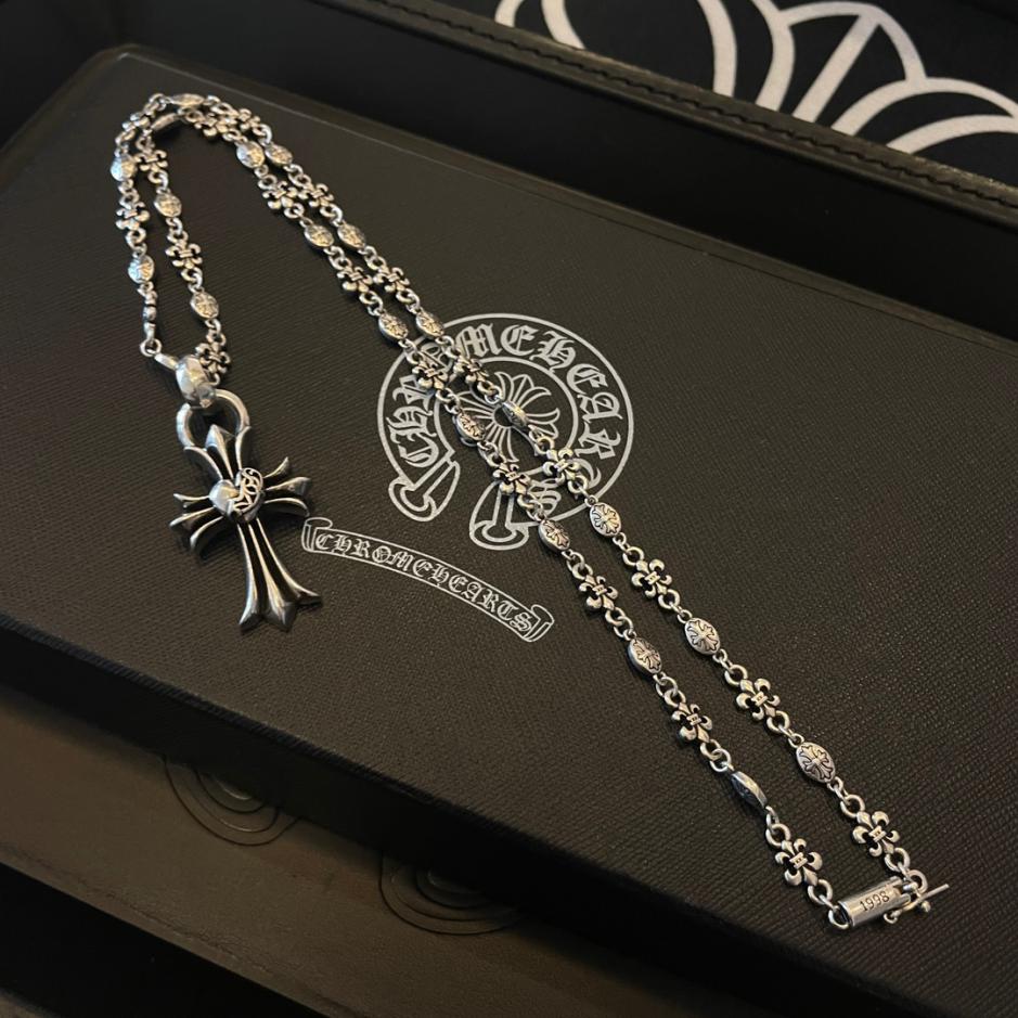 réplica,joyas,joyería,1:1,replica,fake,lujo,barato réplica,joyas,joyería,1:1,replica,fake,lujo,barato Collar vintage multielementos Chrome Hearts