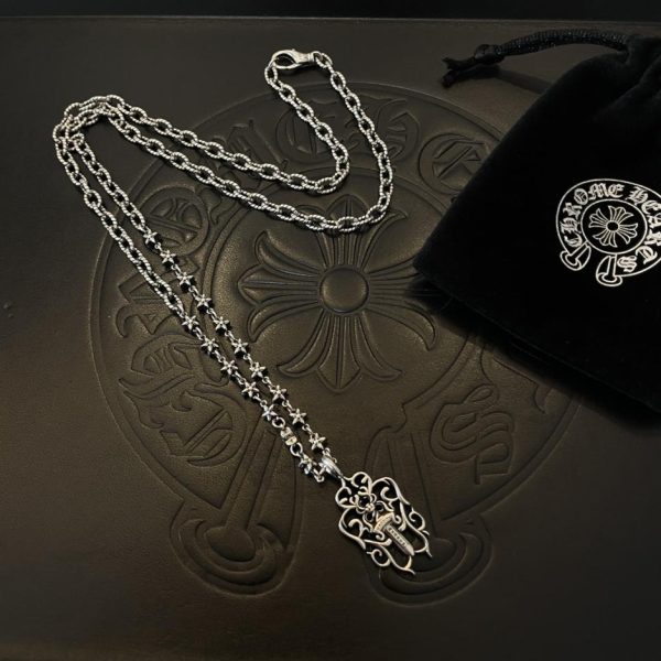 réplica,joyas,joyería,1:1,replica,fake,lujo,barato Espada de vid vintage de corazones cromados