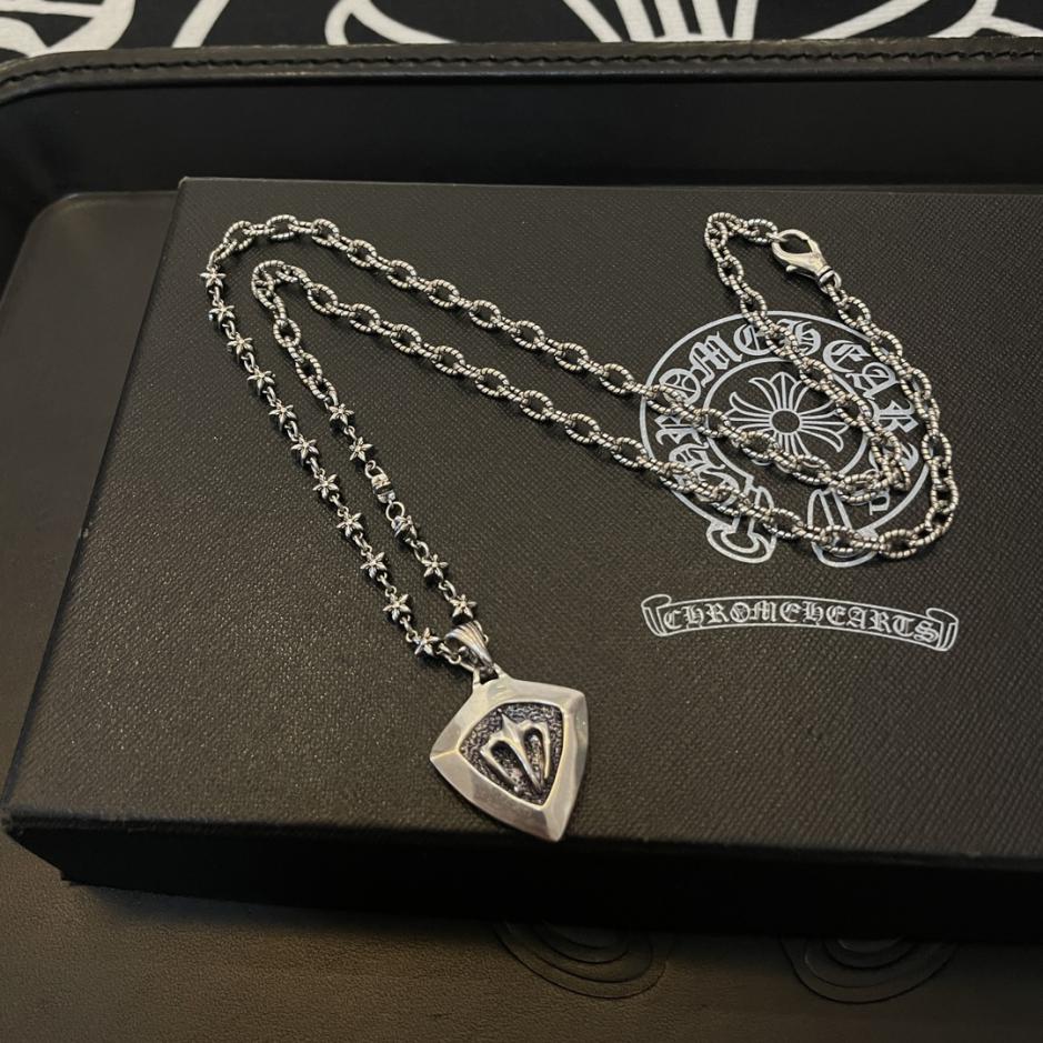 réplica,joyas,joyería,1:1,replica,fake,lujo,barato réplica,joyas,joyería,1:1,replica,fake,lujo,barato Collar de cinco estrellas con diseño retorcido vintage Chrome Hearts