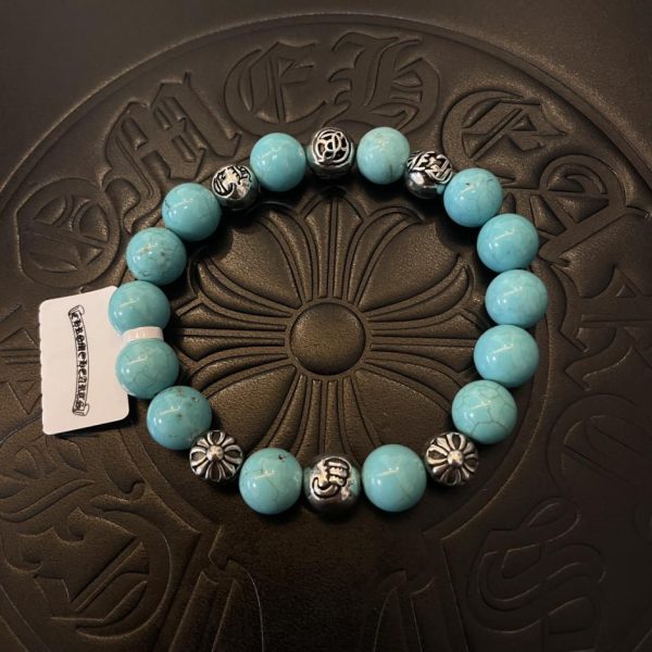 réplica,joyas,joyería,1:1,replica,fake,lujo,barato Pulsera cruzada con cuentas de ónix negro y corazones cromados