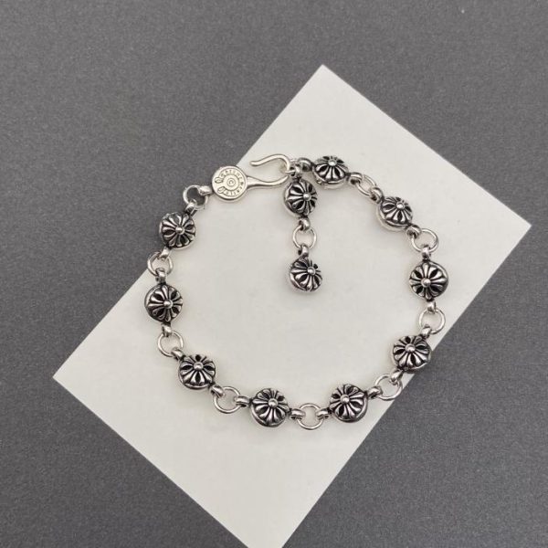 réplica,joyas,joyería,1:1,replica,fake,lujo,barato Pulsera Cruz Corazones Cromada