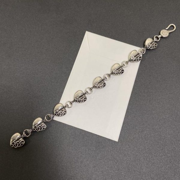 réplica,joyas,joyería,1:1,replica,fake,lujo,barato Pulsera Corazones Cromada
