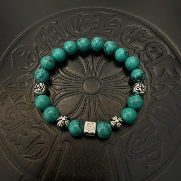 réplica,joyas,joyería,1:1,replica,fake,lujo,barato Pulsera vintage multielemento turquesa Chrome Hearts