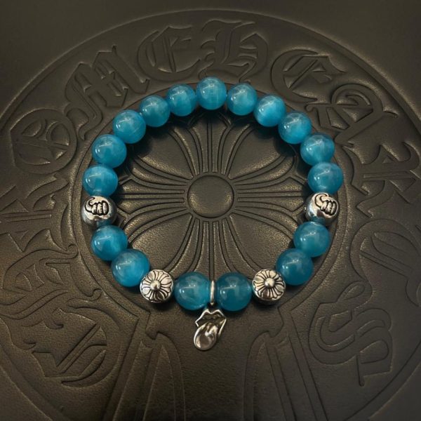 réplica,joyas,joyería,1:1,replica,fake,lujo,barato Pulsera Chrome Hearts de ópalo azul